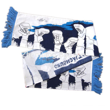 OEM Produce personalizado logotipo cartoon impresso algodão branco futebol bandana longa